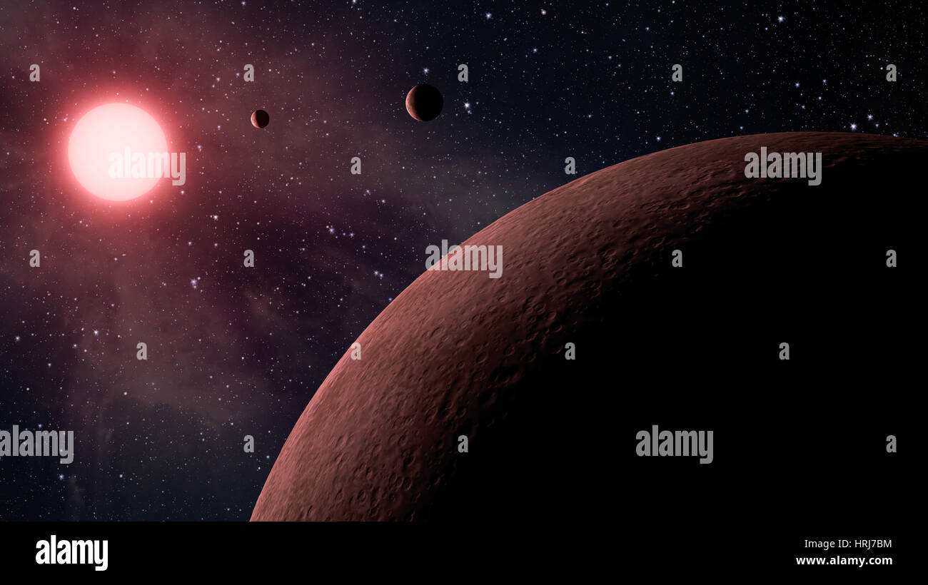 KOI-961, roter Zwerg Stockfoto