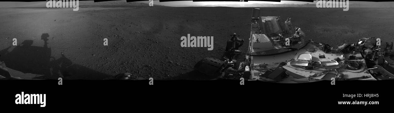 Mars Science Laboratory-Mission, Neugier Rover Stockfoto Mars Science Laboratory-Mission, Neugier Rover Stockfoto