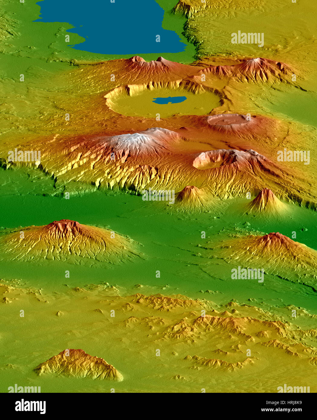 Rift Valley, SRTM Stockfoto