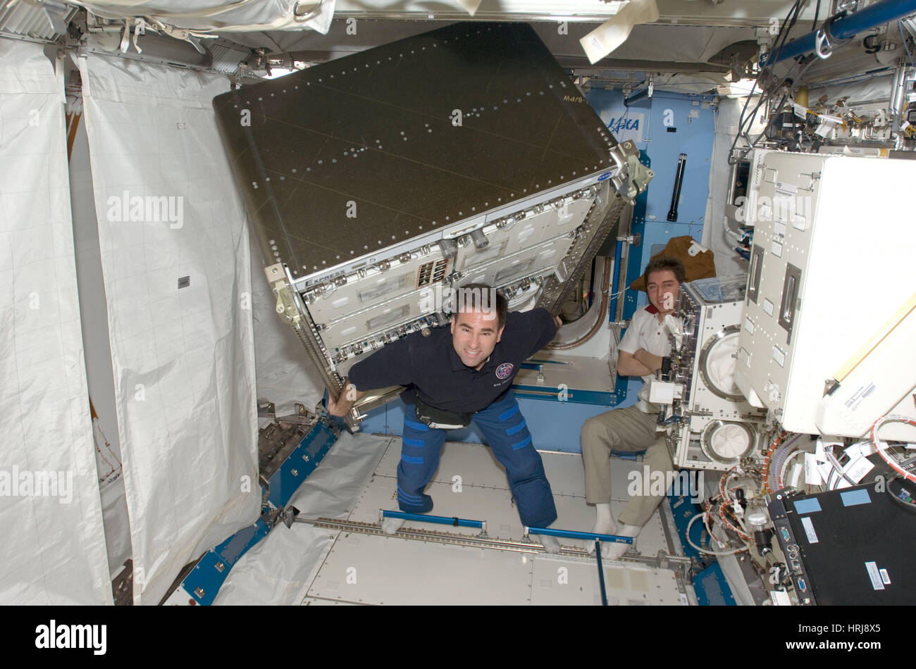 Schwerelosigkeit im Labor Kibo Stockfoto