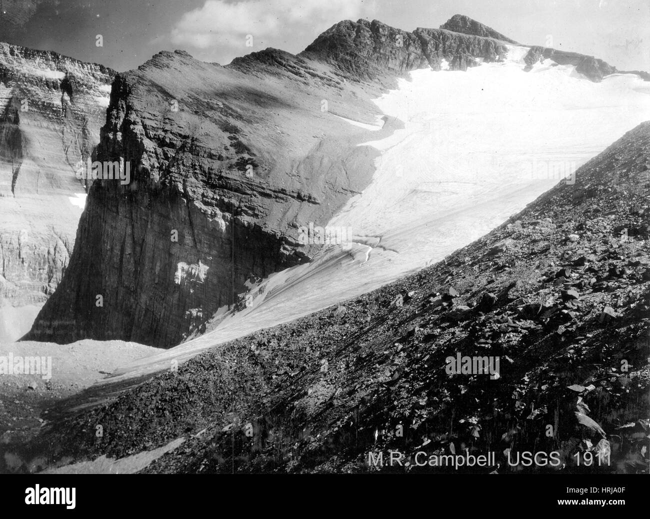 Chaney Gletscher, Glacier NP, 1911 Stockfoto