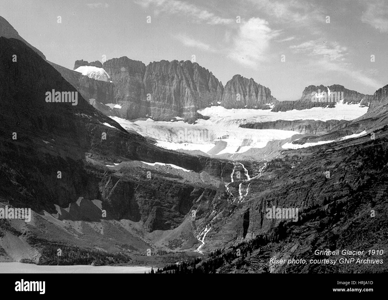 Grinnell Gletscher, Glacier NP, 1910 Stockfoto