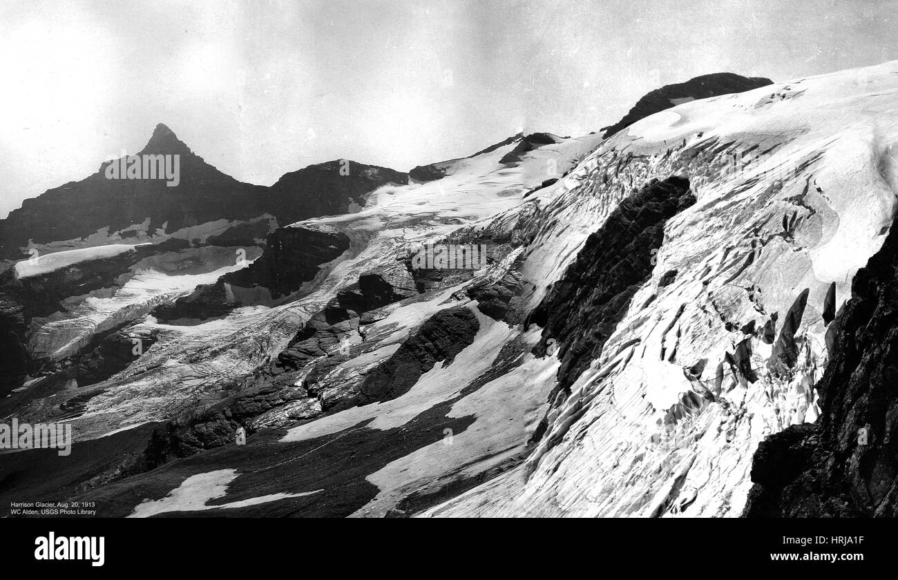 Harrison Gletscher, Glacier NP, 1913 Stockfoto