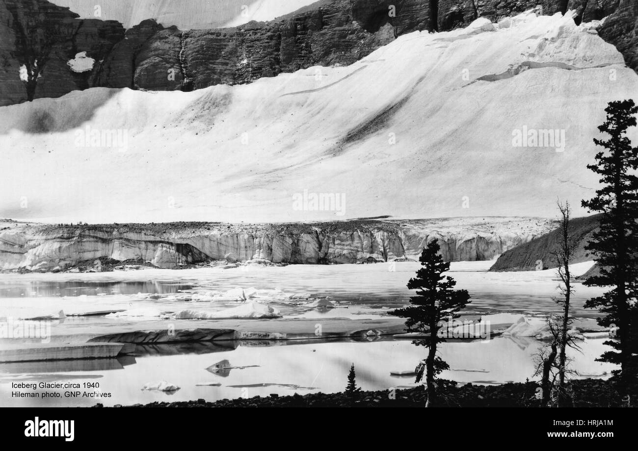 Iceberg Glacier, Glacier NP, 1940 Stockfoto