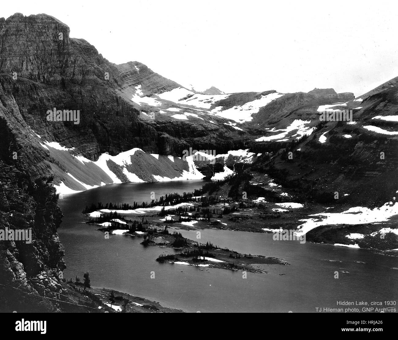 Versteckten See, Glacier NP, 1930 Stockfoto