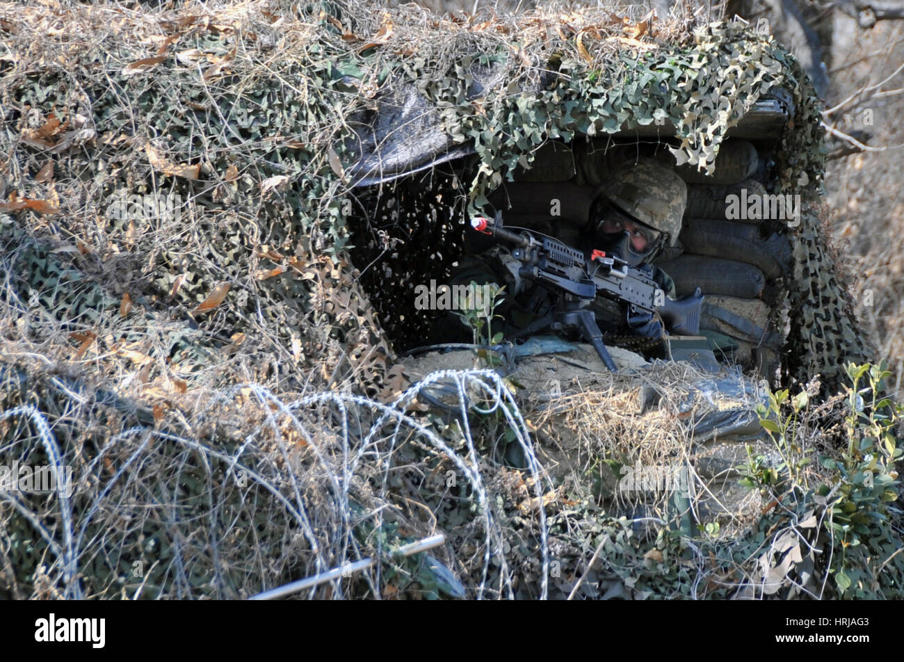 Bereitschaft Übung, Osan Air Base Stockfoto