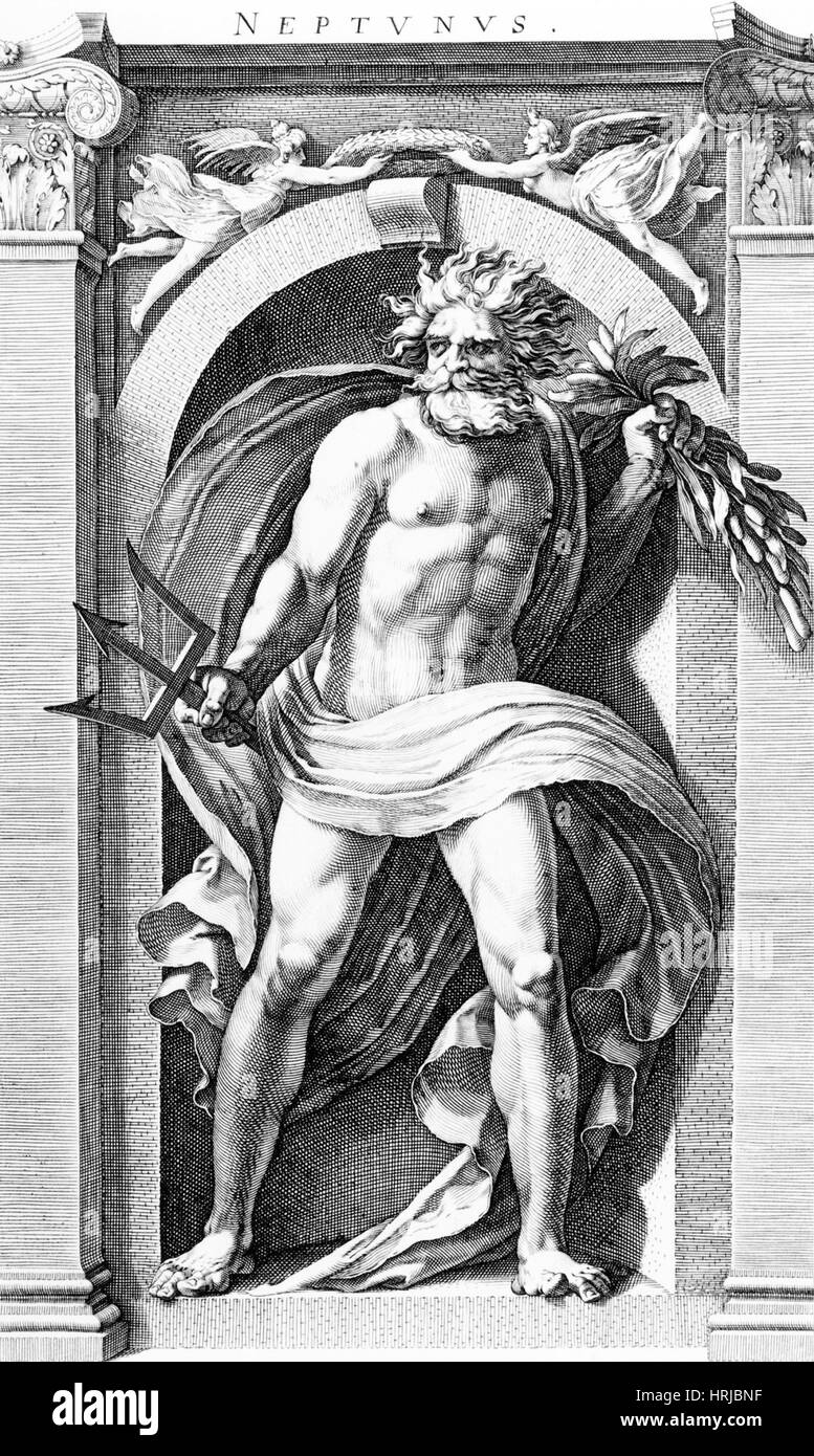 Neptun, der römische Gott Stockfoto