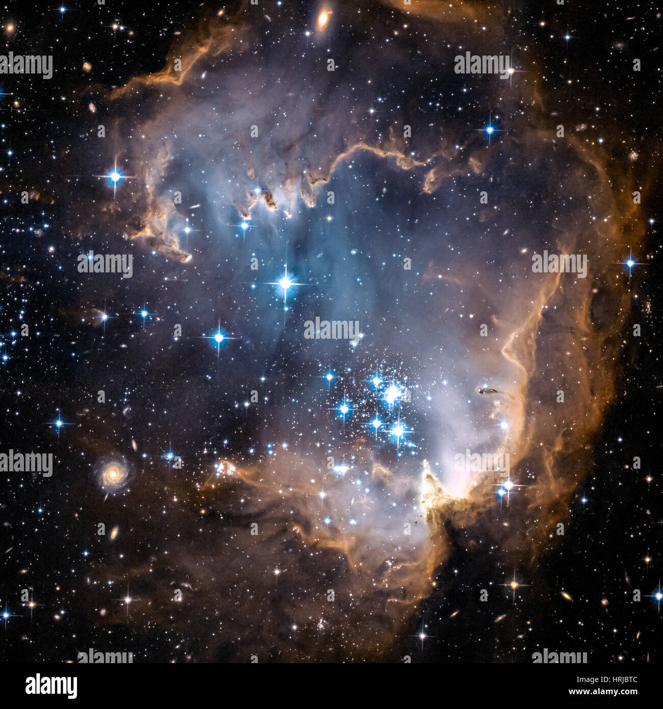 NGC 602, öffnen Sie Cluster, SMC, optische Stockfoto