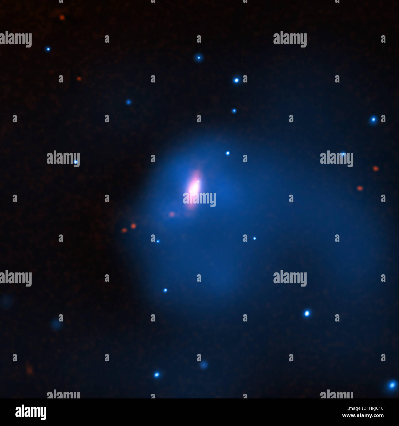 NGC 4342, schwarzes Loch Wachstum, Composite Stockfoto