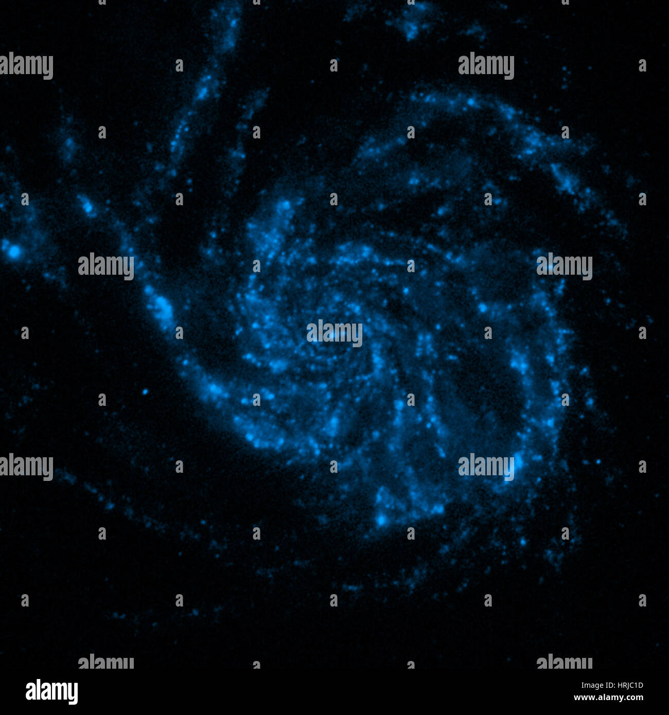 M101, Pinwheel Galaxie, Ultraviolett Stockfoto
