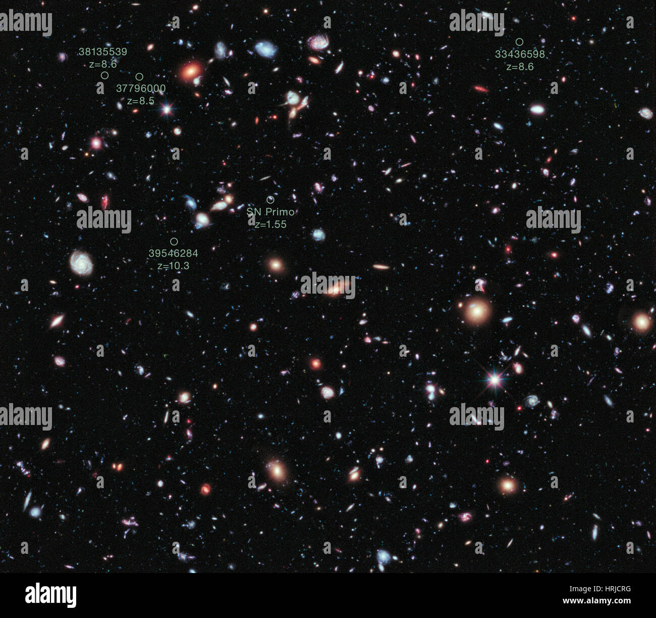 Hubble eXtreme Deep Field (XDF) Stockfoto