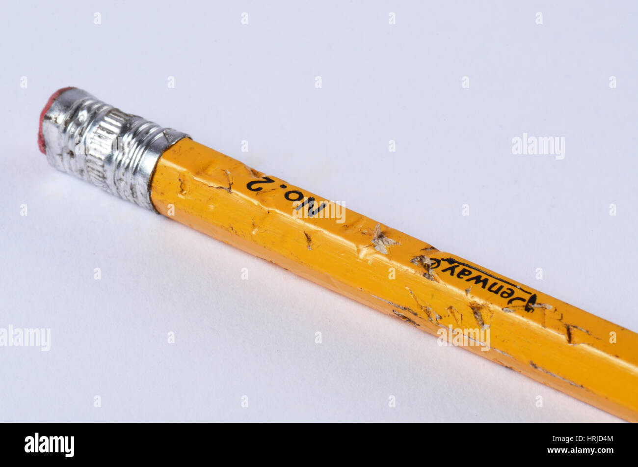 Bleistift mit Zahnabdrücke Stockfoto