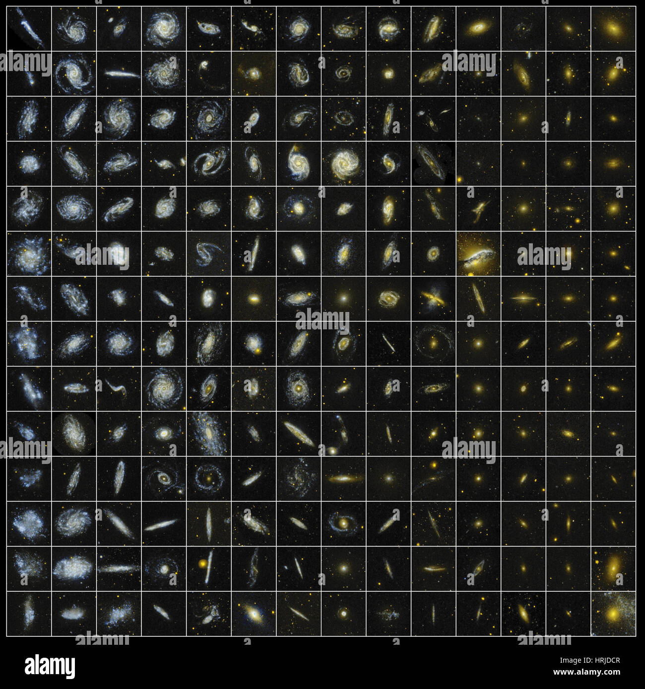 196 Galaxien Stockfoto
