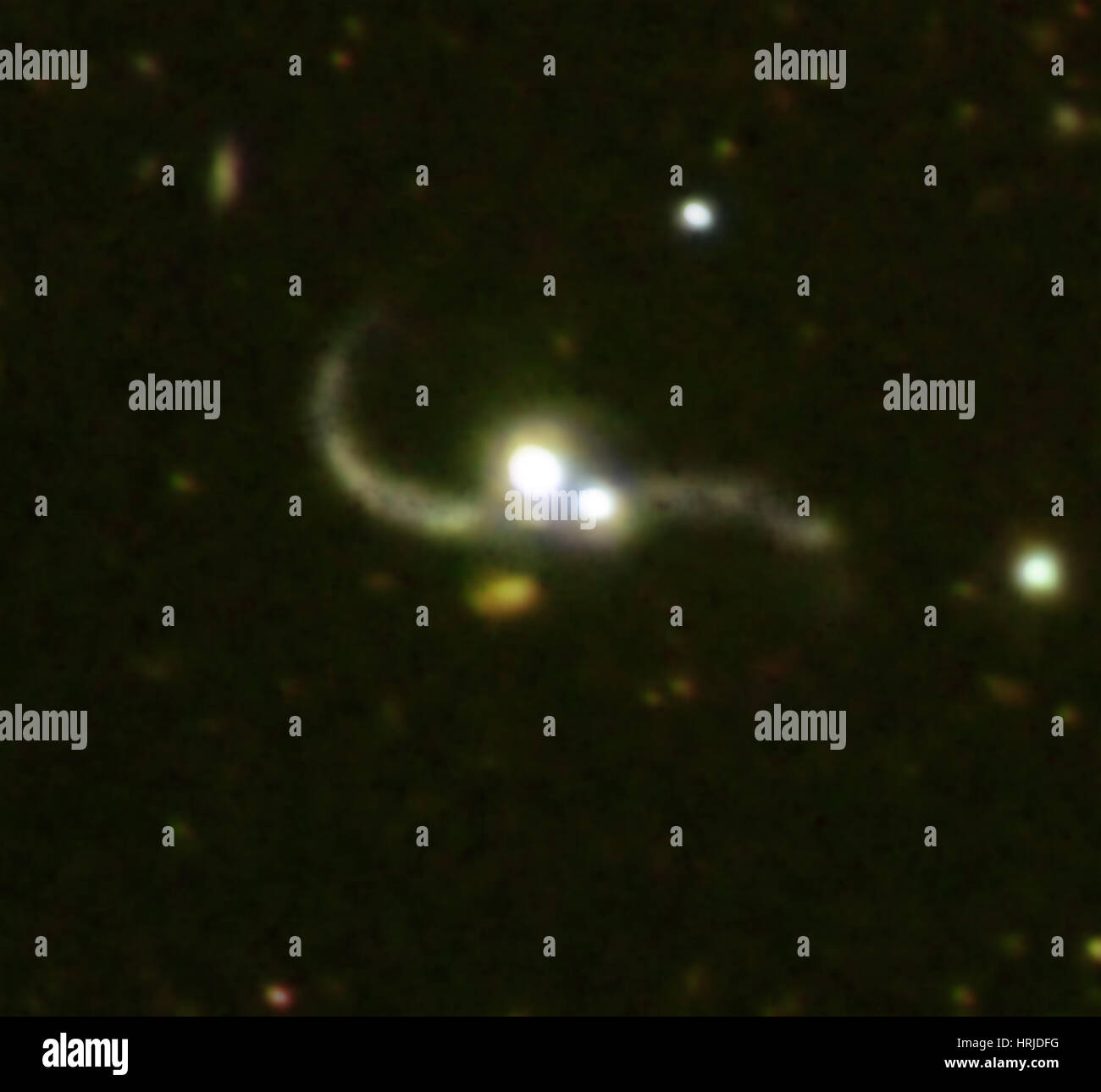 SDSS J1254 + 0846, Zusammenführen von Galaxien, optische Stockfoto