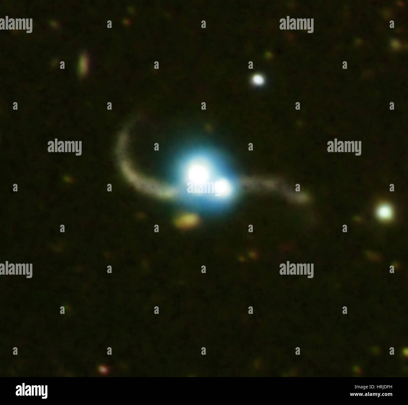 SDSS J1254 + 0846, Zusammenführen von Galaxien, Composite Stockfoto