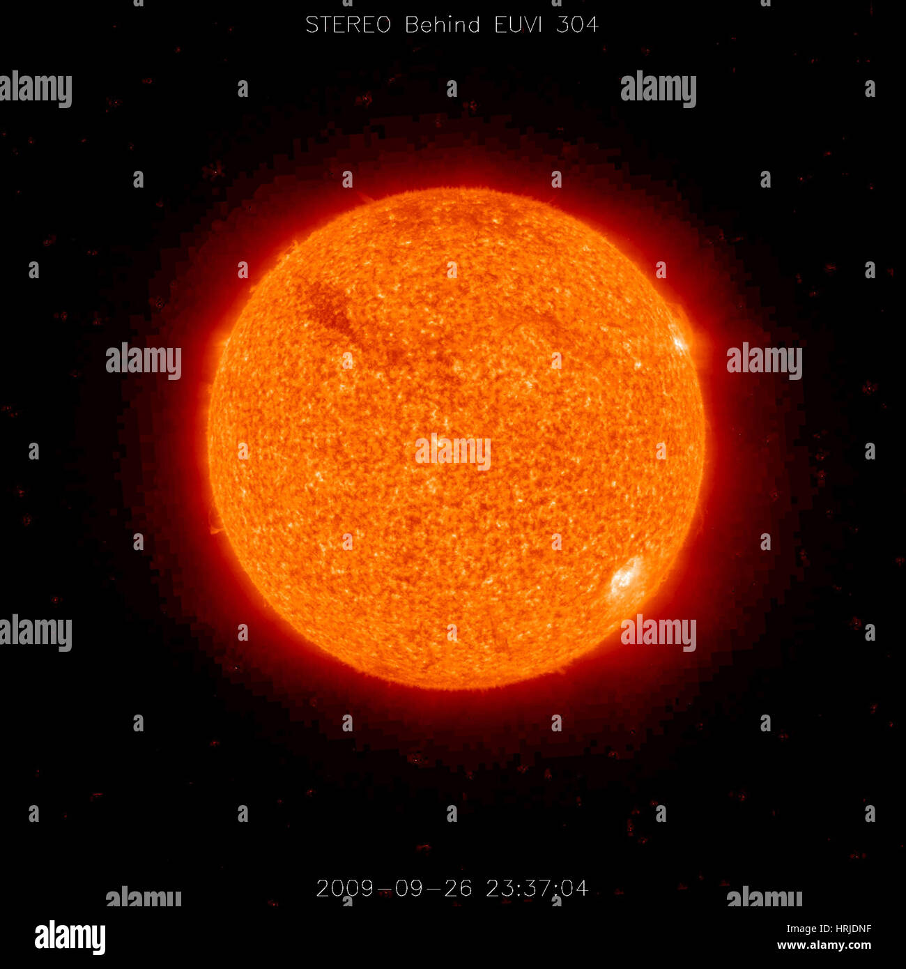 Sonnen-Protuberanz, Ultraviolett, 2009 Stockfoto