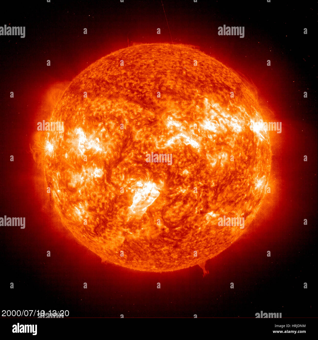 Sonnenflecken, solaren Zyklus 23, ETI, 2000 Stockfoto
