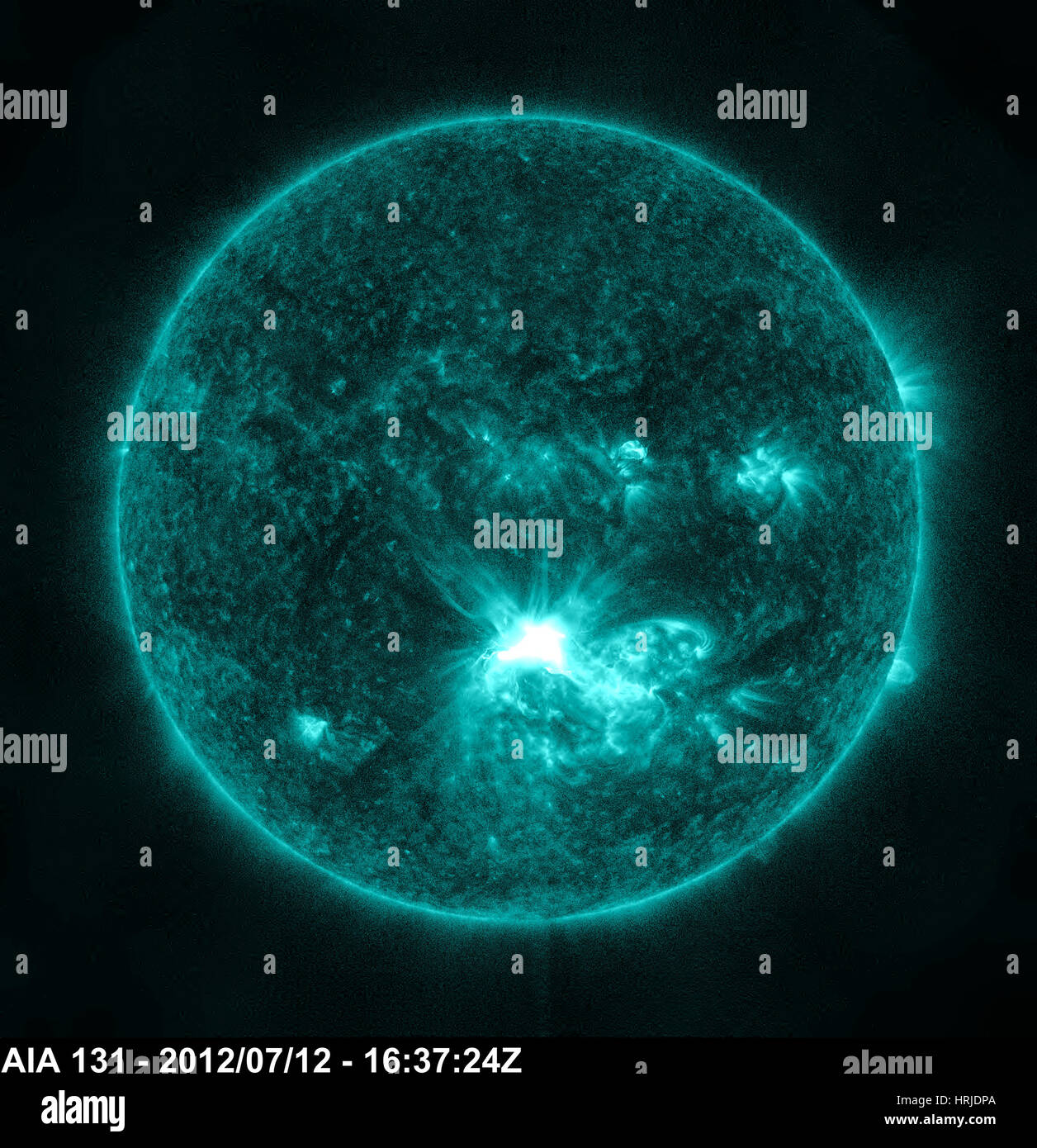 Sonneneruption, Ultraviolett, 131 ÌÉ, 2012 Stockfoto