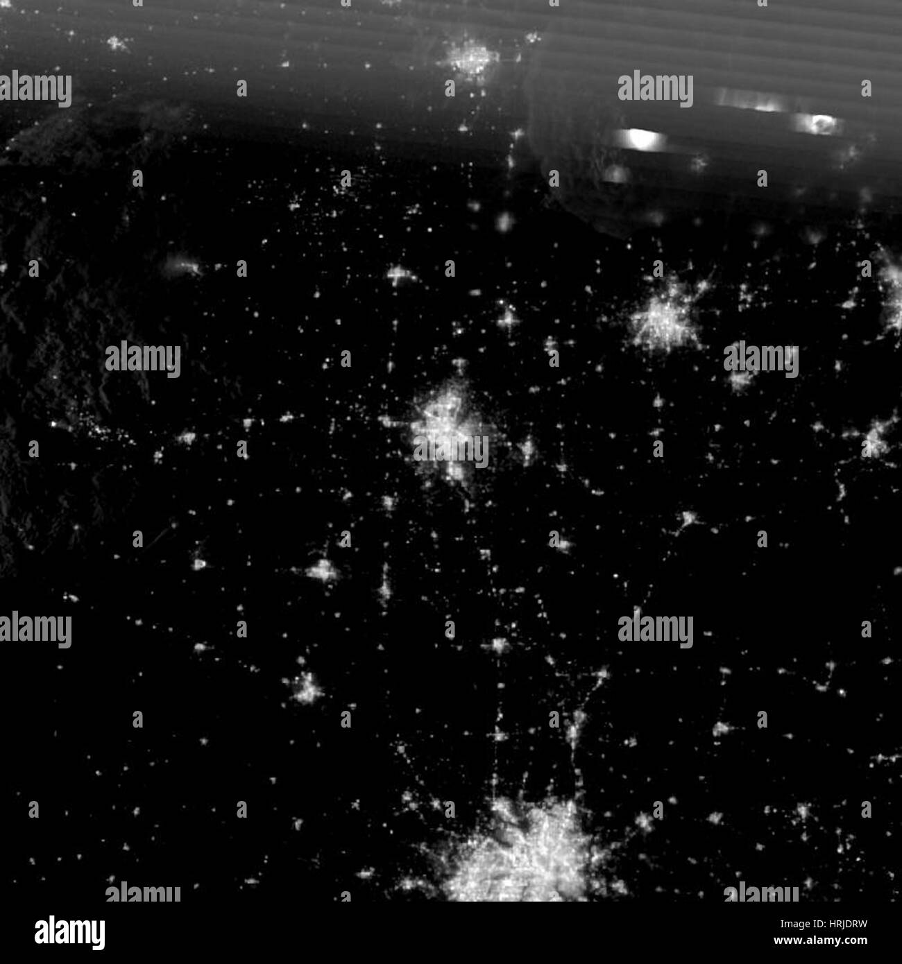 Oklahoma City in der Nacht vor dem Tornado, 2013 Stockfoto