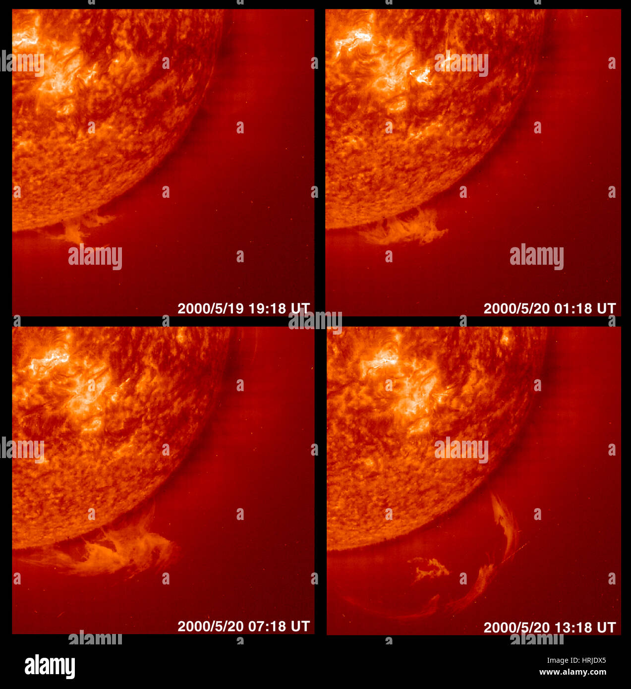 Sonnen-Protuberanz Sequenz, ETI, 2000 Stockfoto