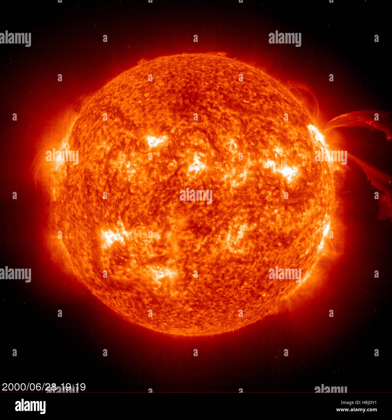 Ausbrechenden Sonnen-Protuberanz, ETI, 2000 Stockfoto