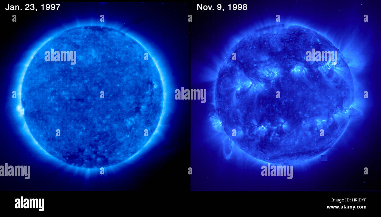 Erhöhung der Sonnenaktivität, solaren Zyklus 23, ETI Stockfoto