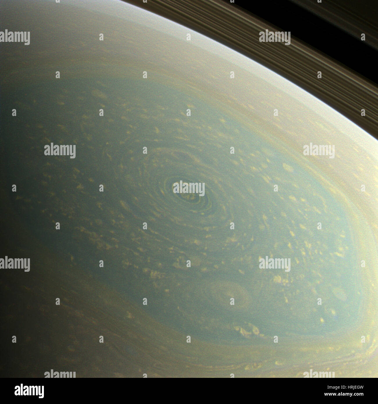 Saturns Nordpol Stockfoto