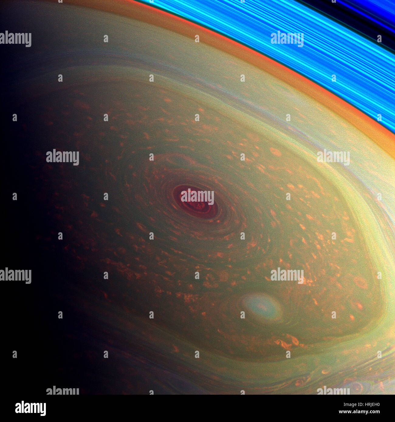 Saturns Nordpol Stockfoto