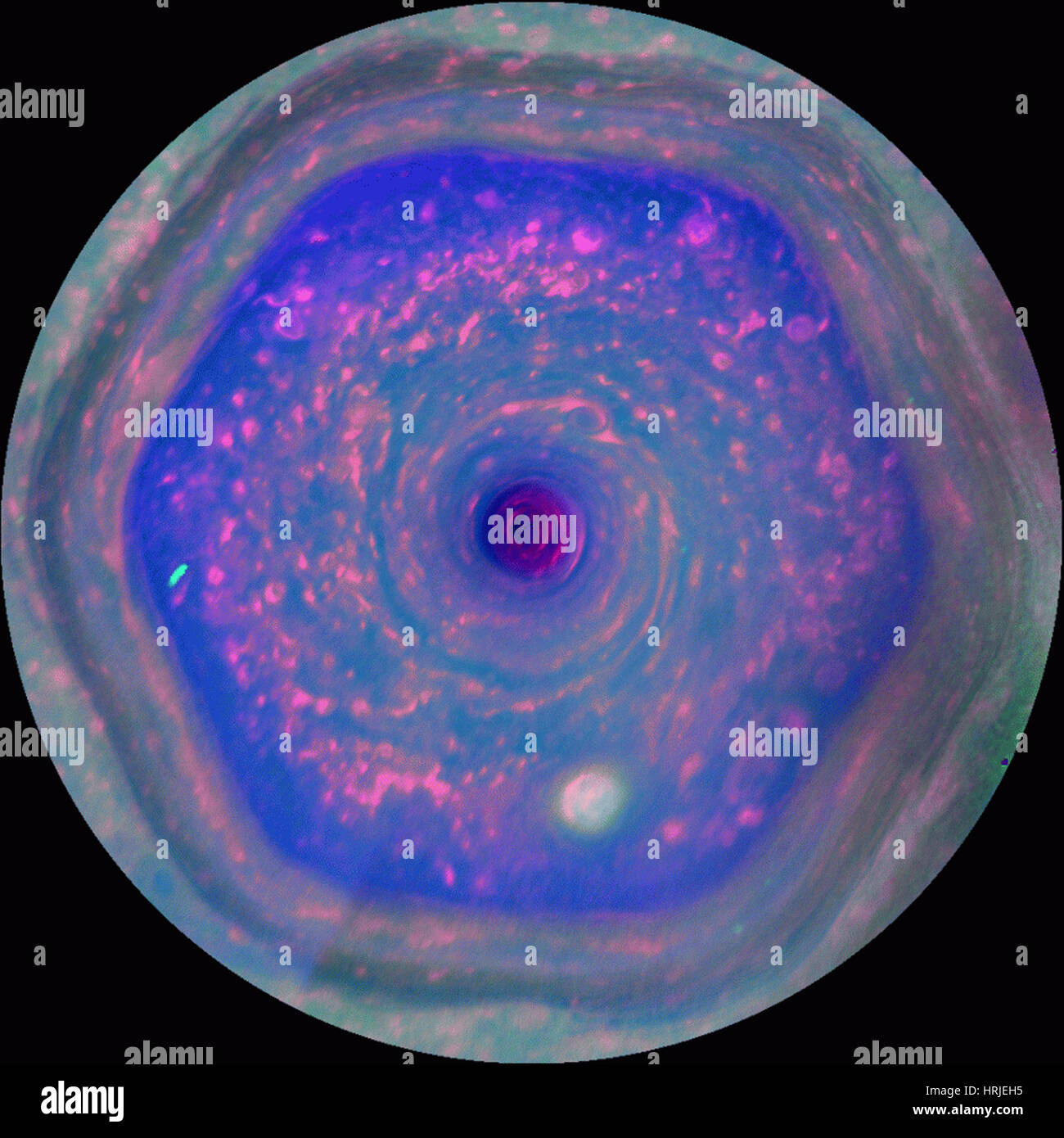 Saturns Nordpol Stockfoto