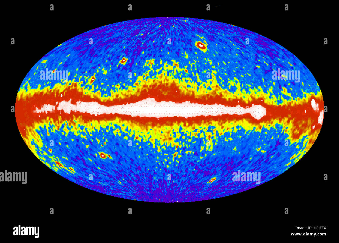 Gamma-Ray Karte des Himmels Stockfoto