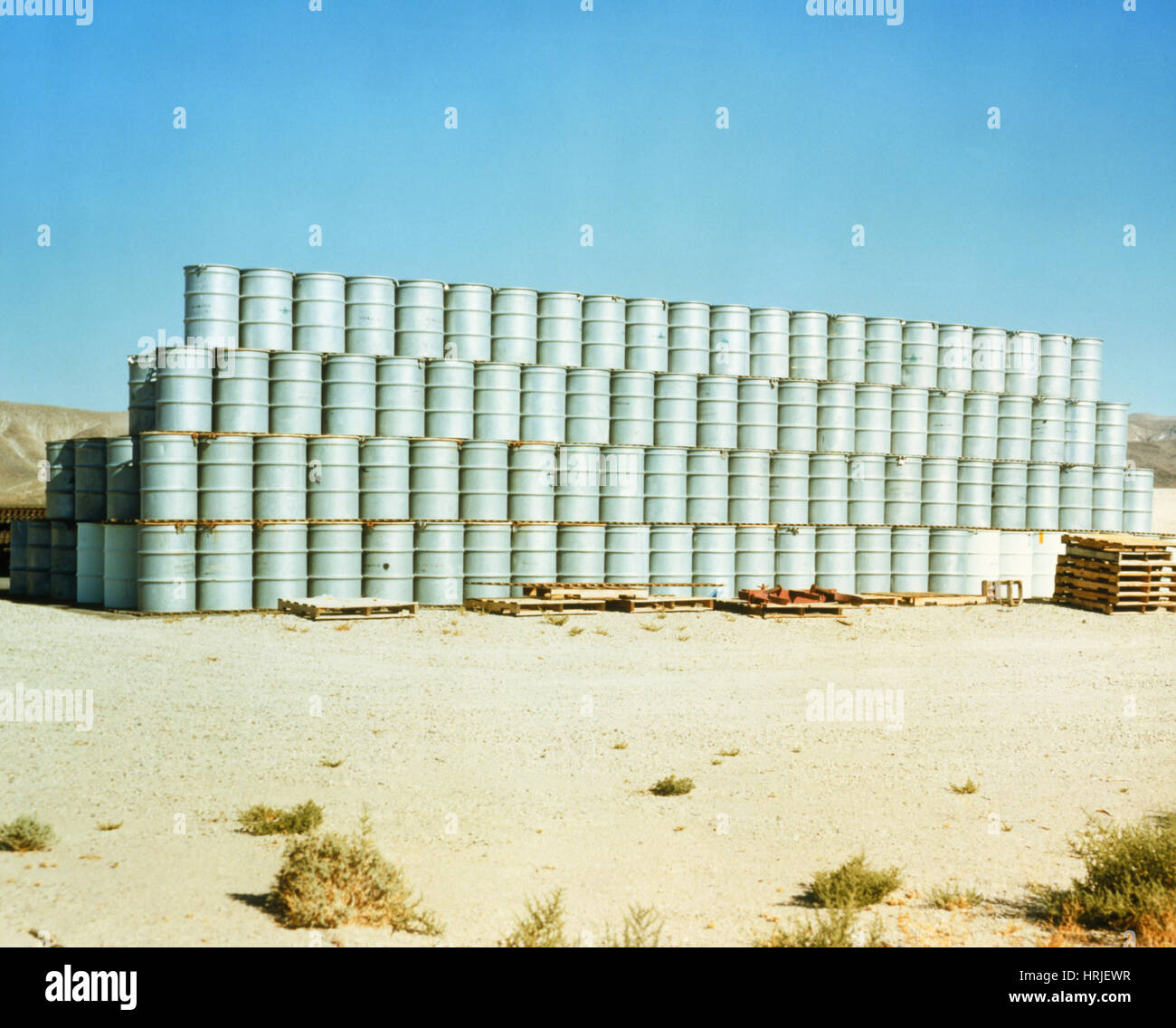 Lagerung von nuklearen Abfällen Stockfoto