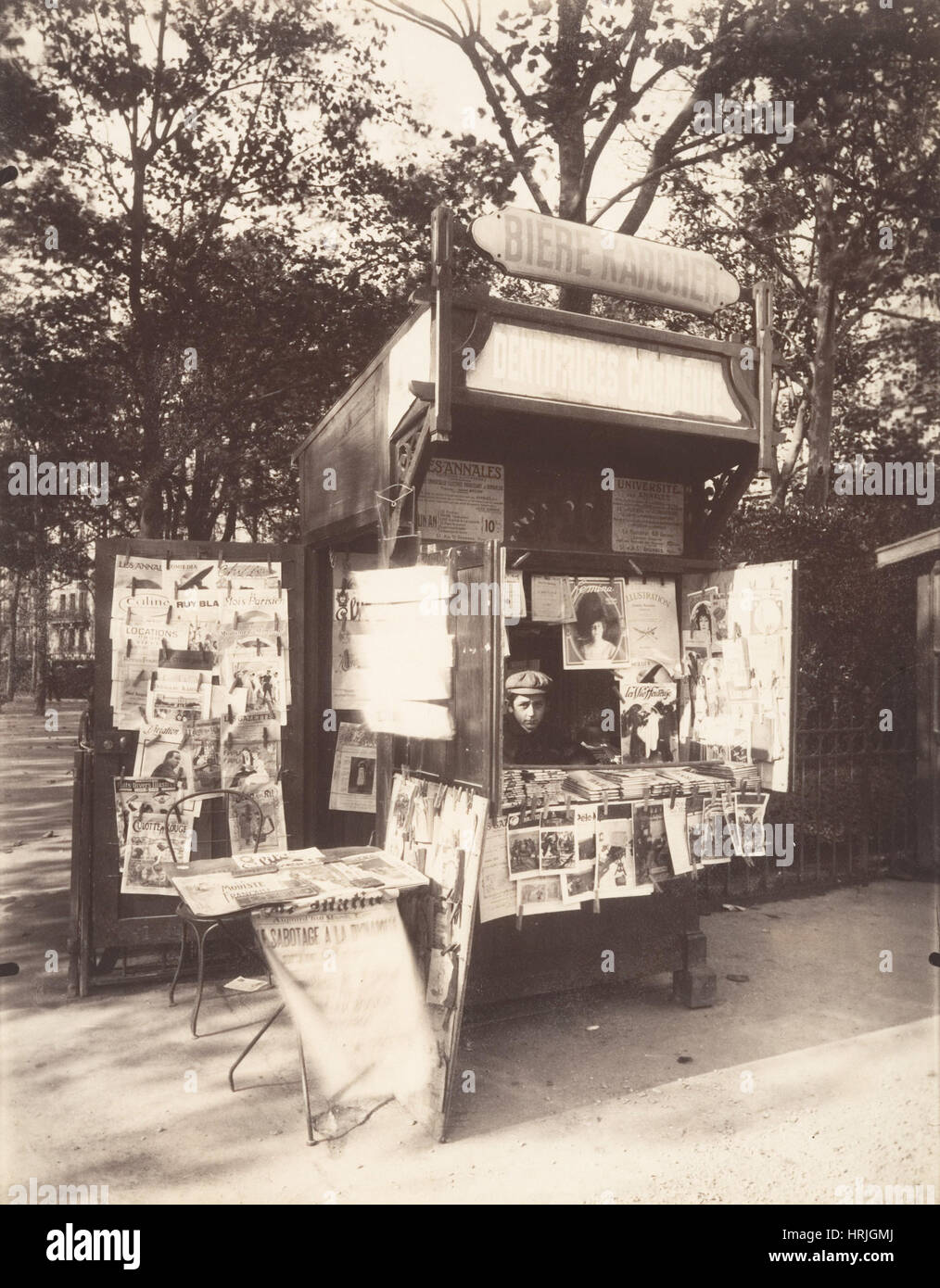 Paris-Kiosk, Eug̬ne Atget, 1910er Jahre Stockfoto