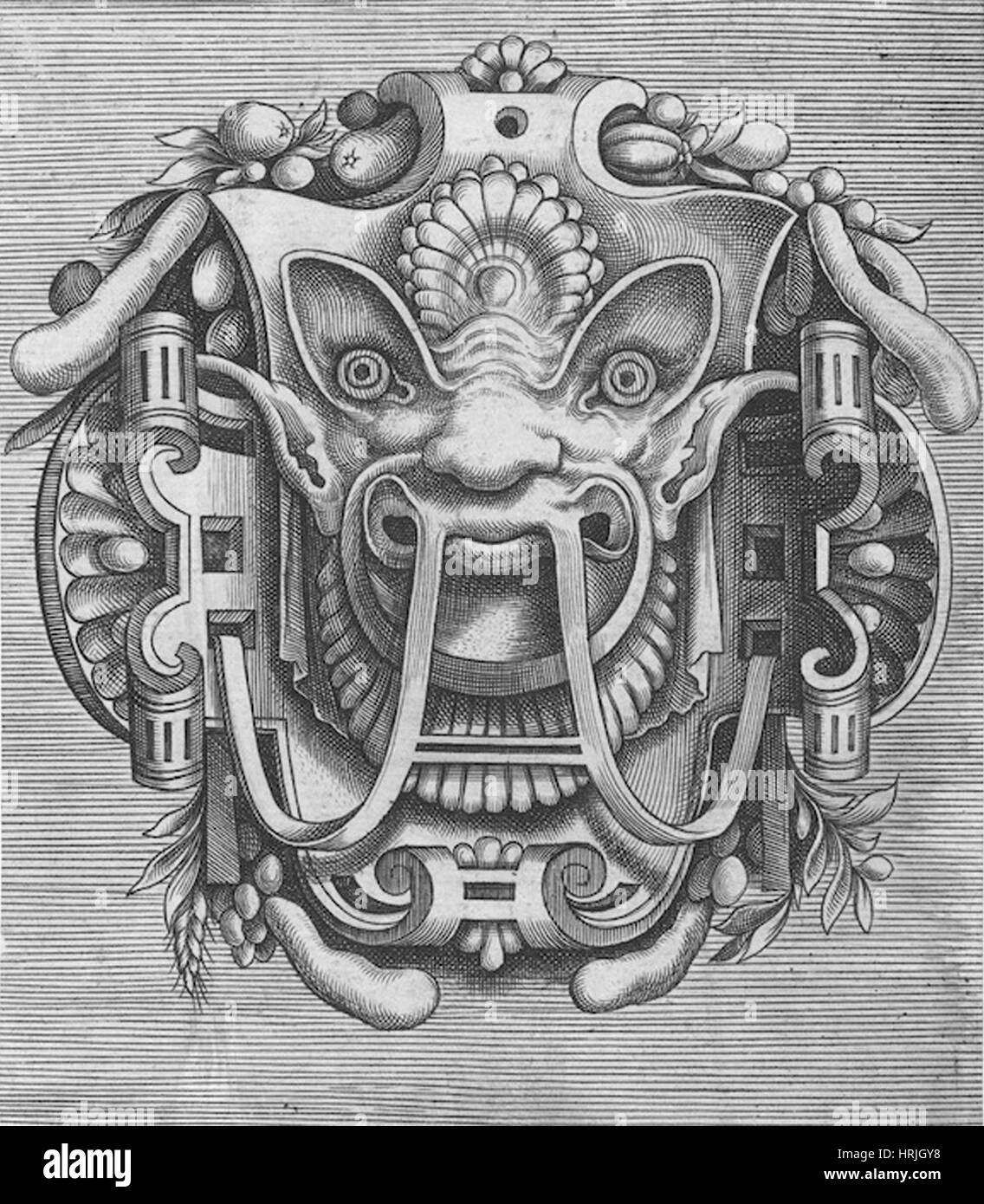 Flämische Maske, 1555 Stockfoto
