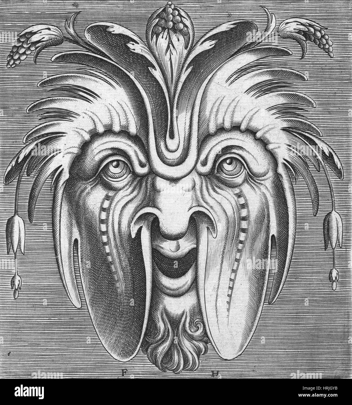 Flämische Maske, 1555 Stockfoto