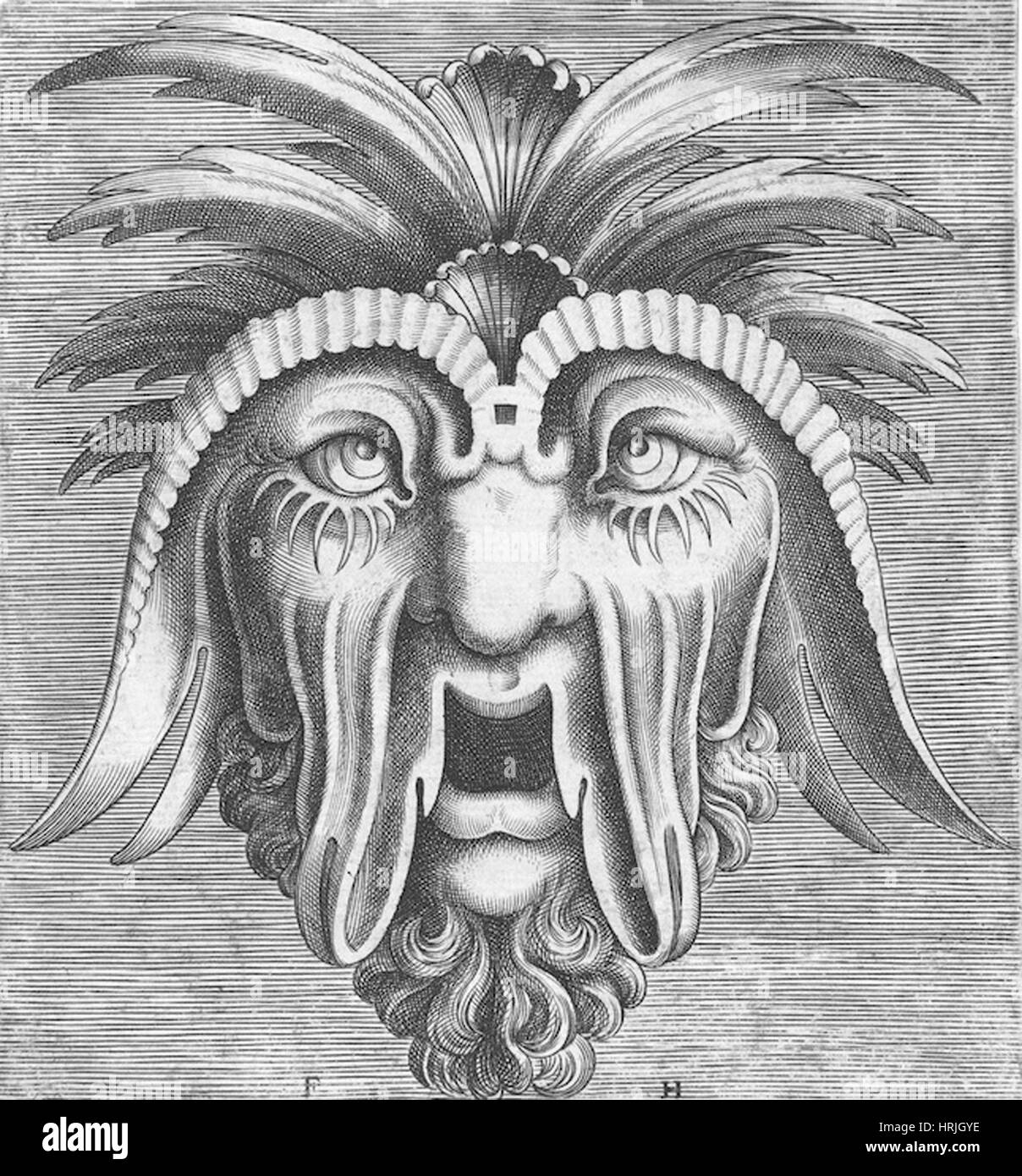 Flämische Maske, 1555 Stockfoto