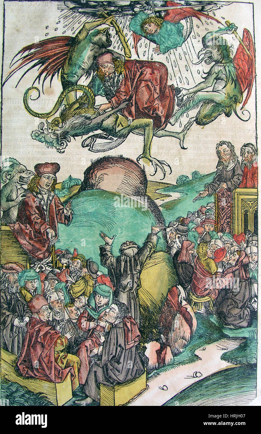 Apokalypse, Schedelsche Weltchronik 1493 Stockfoto