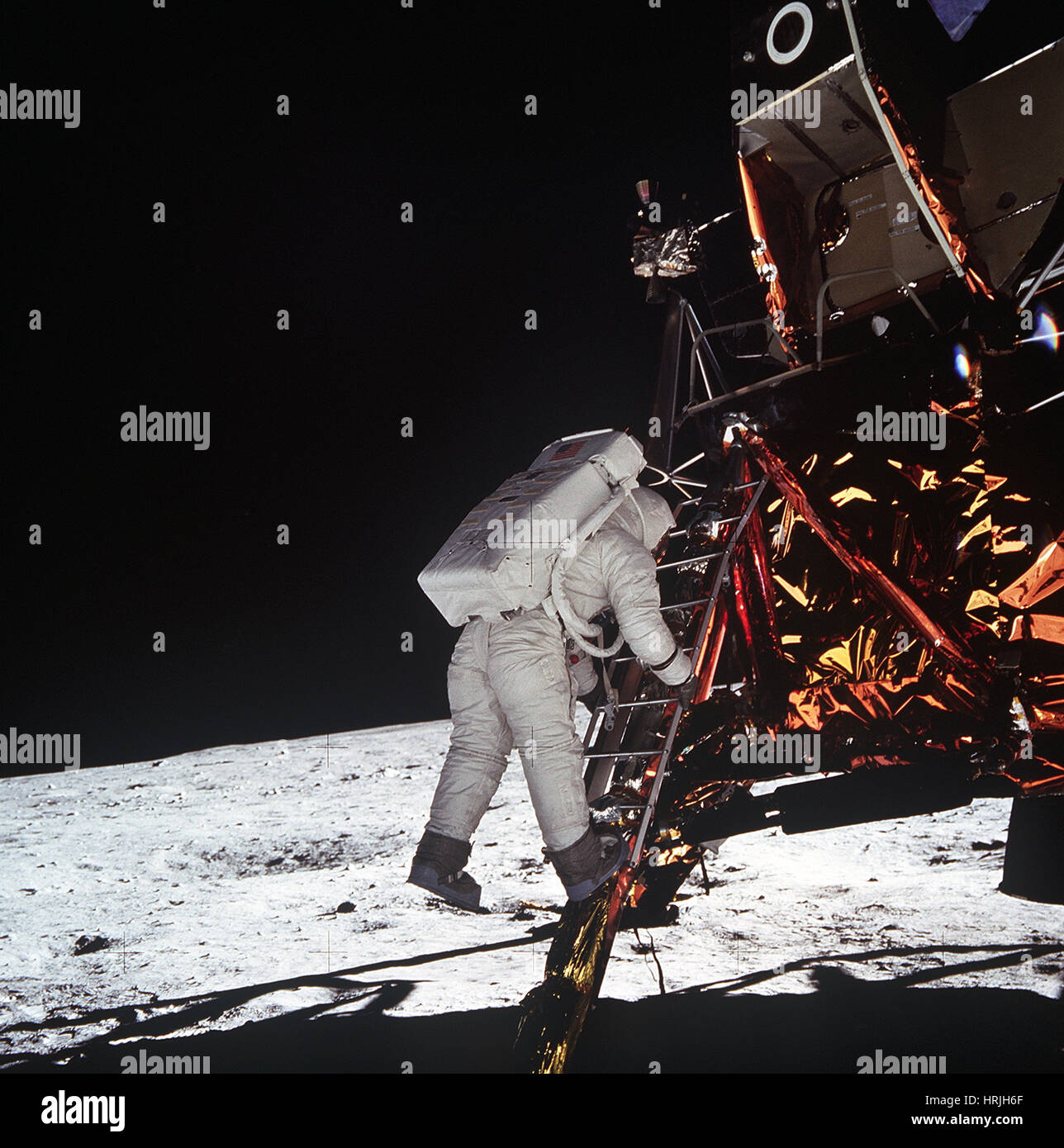 Buzz Aldrin auf dem Mond, Apollo 11 Stockfoto