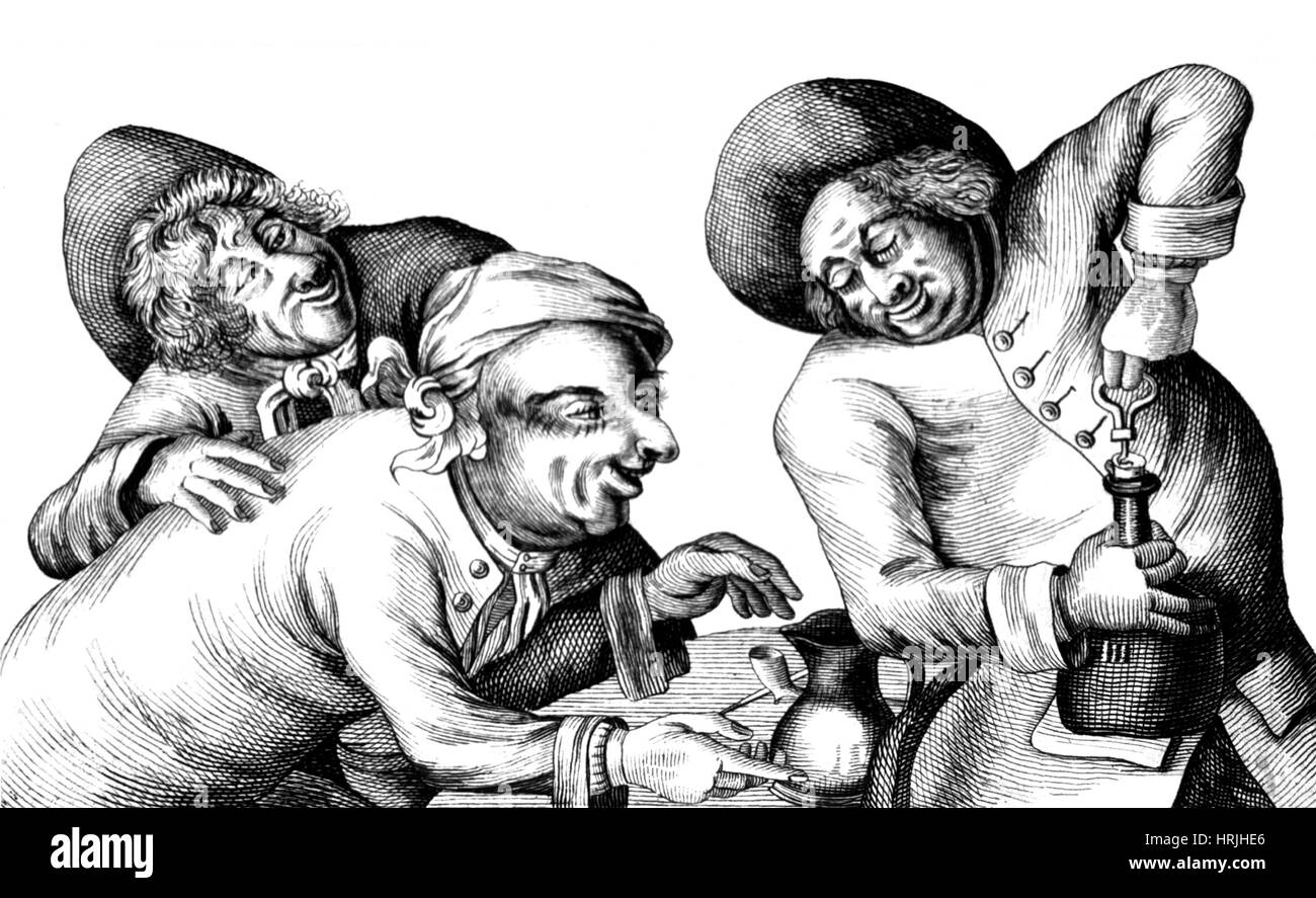 Bar-Freunde, 18. Jahrhundert Stockfoto