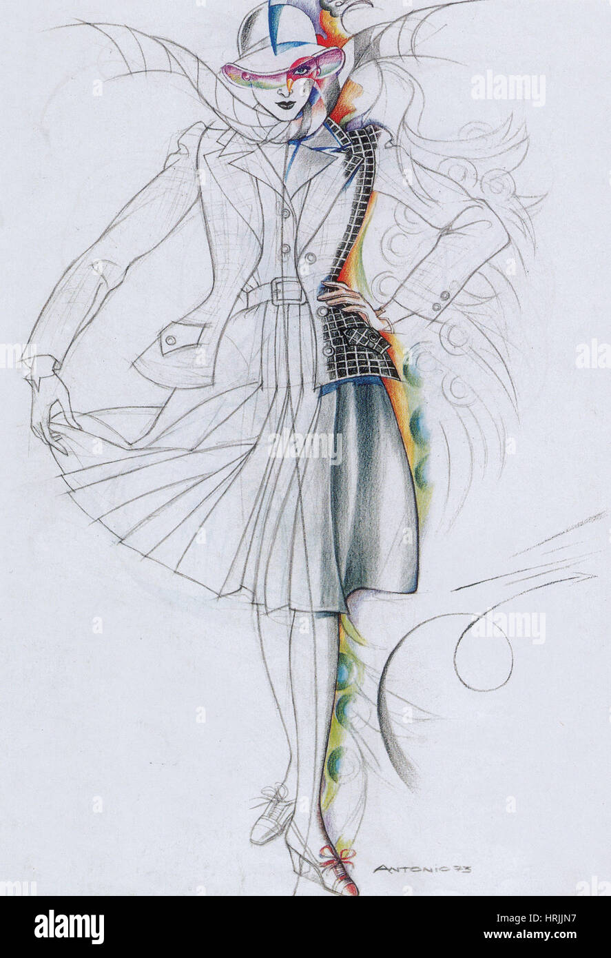 Damenmode, 1973 Stockfoto