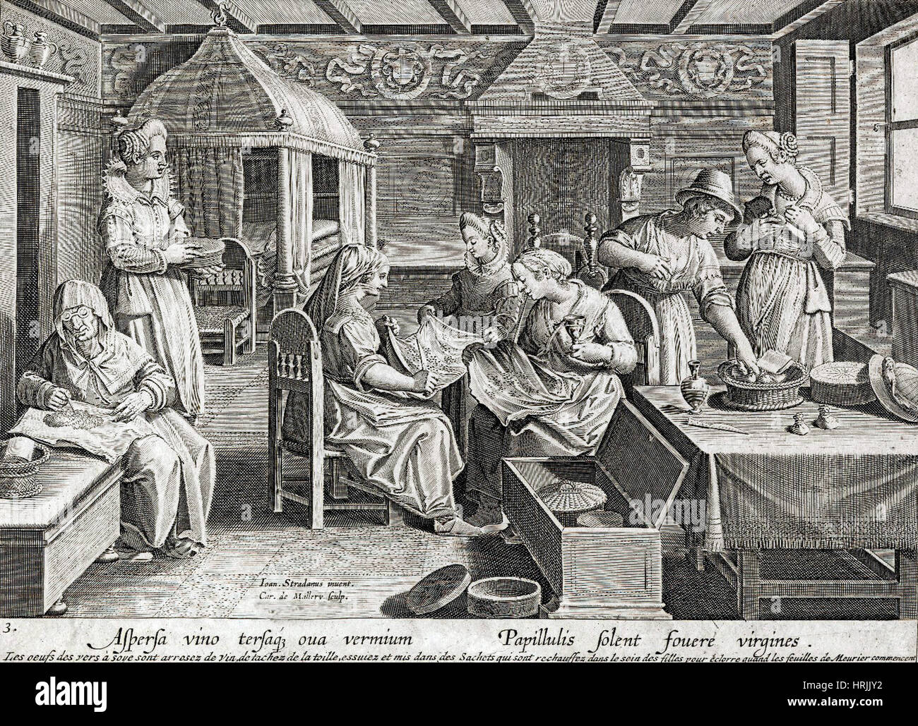 Seide Herstellung, 16. Jahrhundert Stockfoto