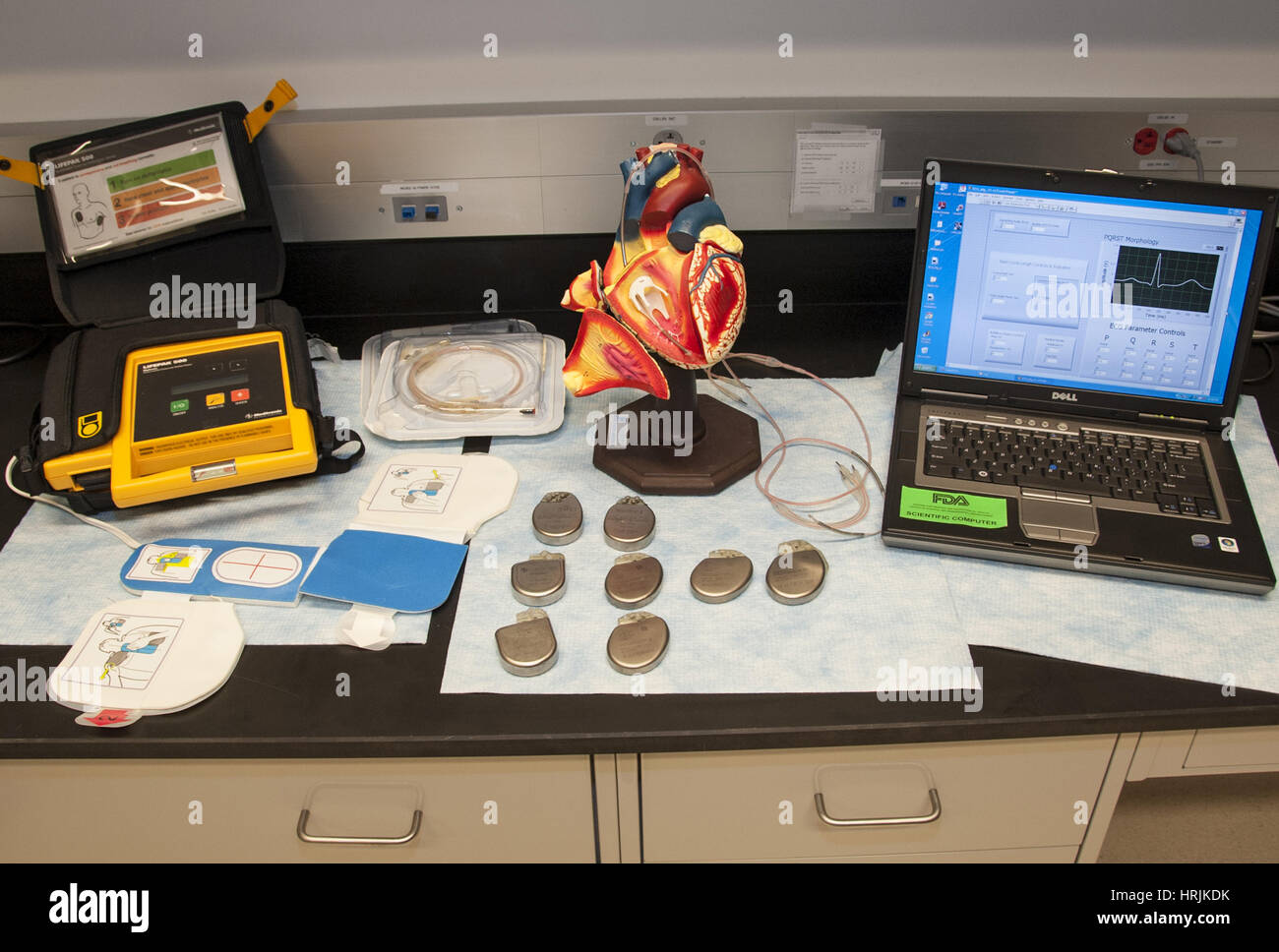 Defibrillator Forschung, 2015 Stockfoto
