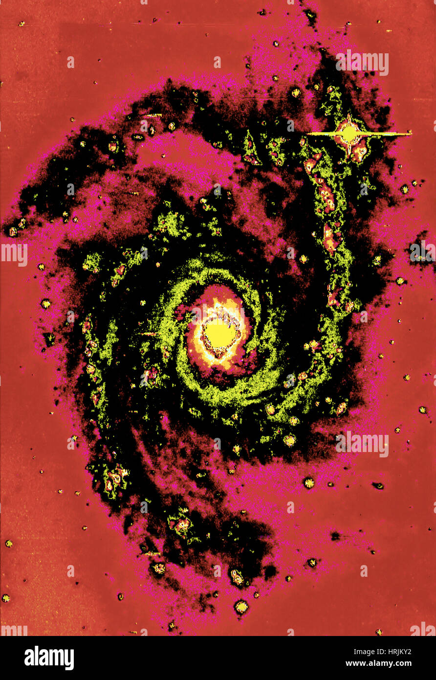 Bezeichnung Spiralgalaxie NGC 2997 Stockfoto