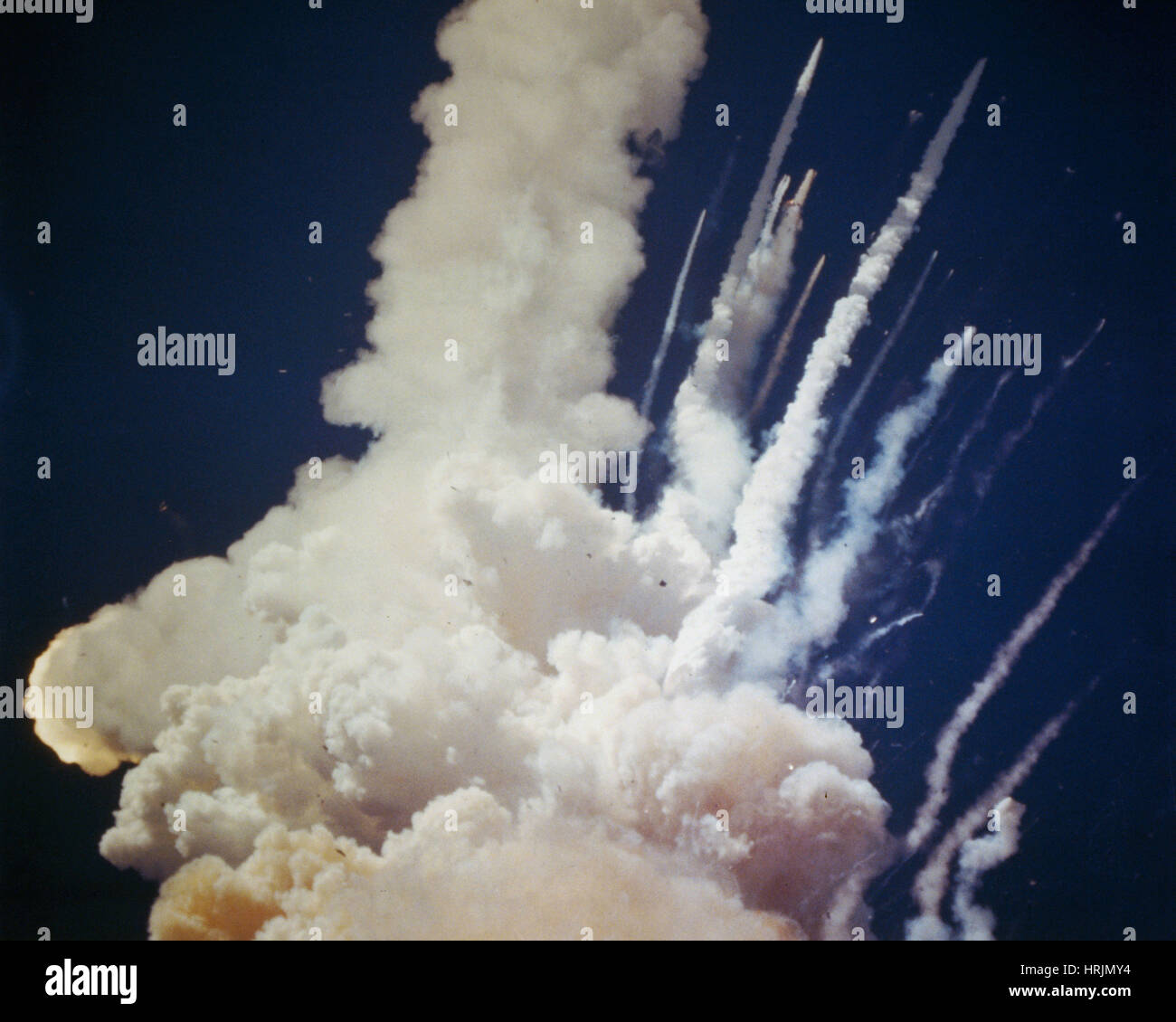 Space Shuttle Challenger-Katastrophe, 1986 Stockfoto