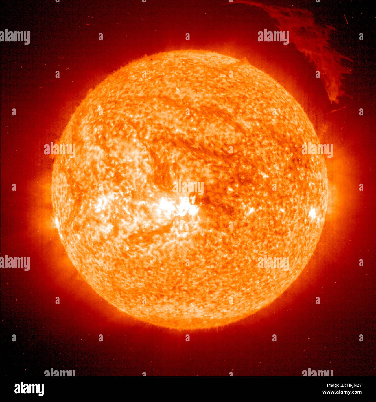 Sonnen-Protuberanz, SOHO Bild Stockfoto