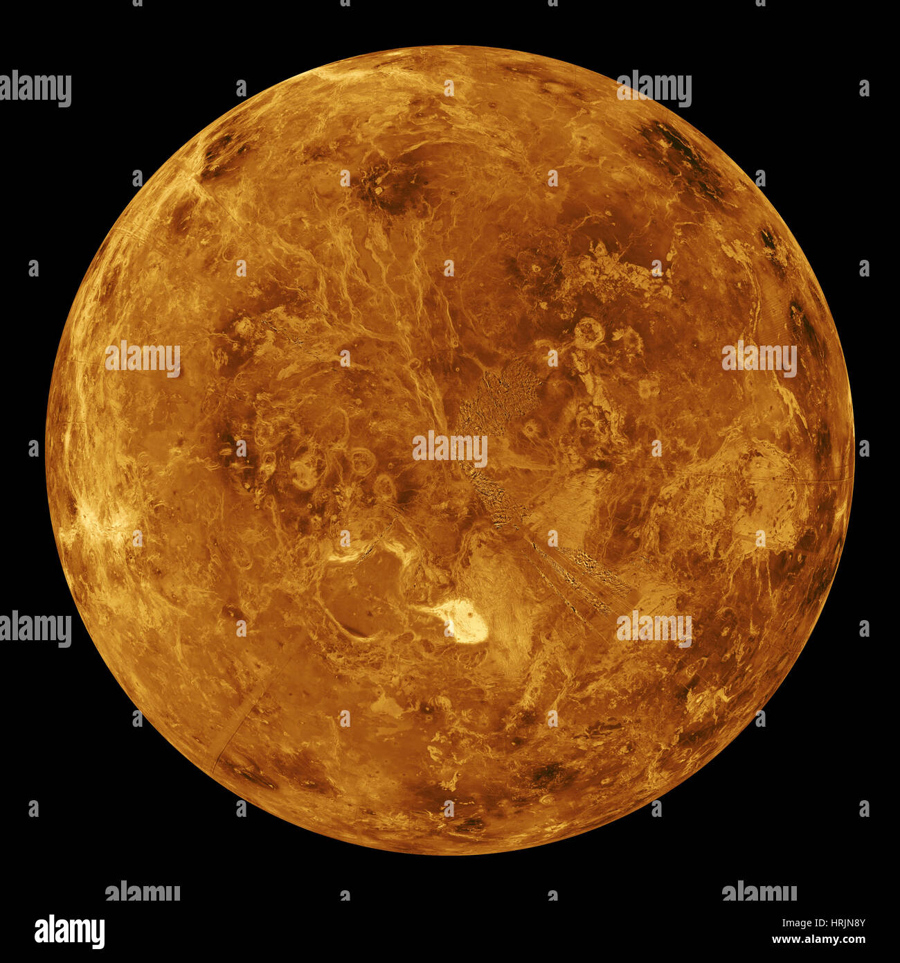 Venus, globale Sicht, nördliche Hemisphäre Stockfoto