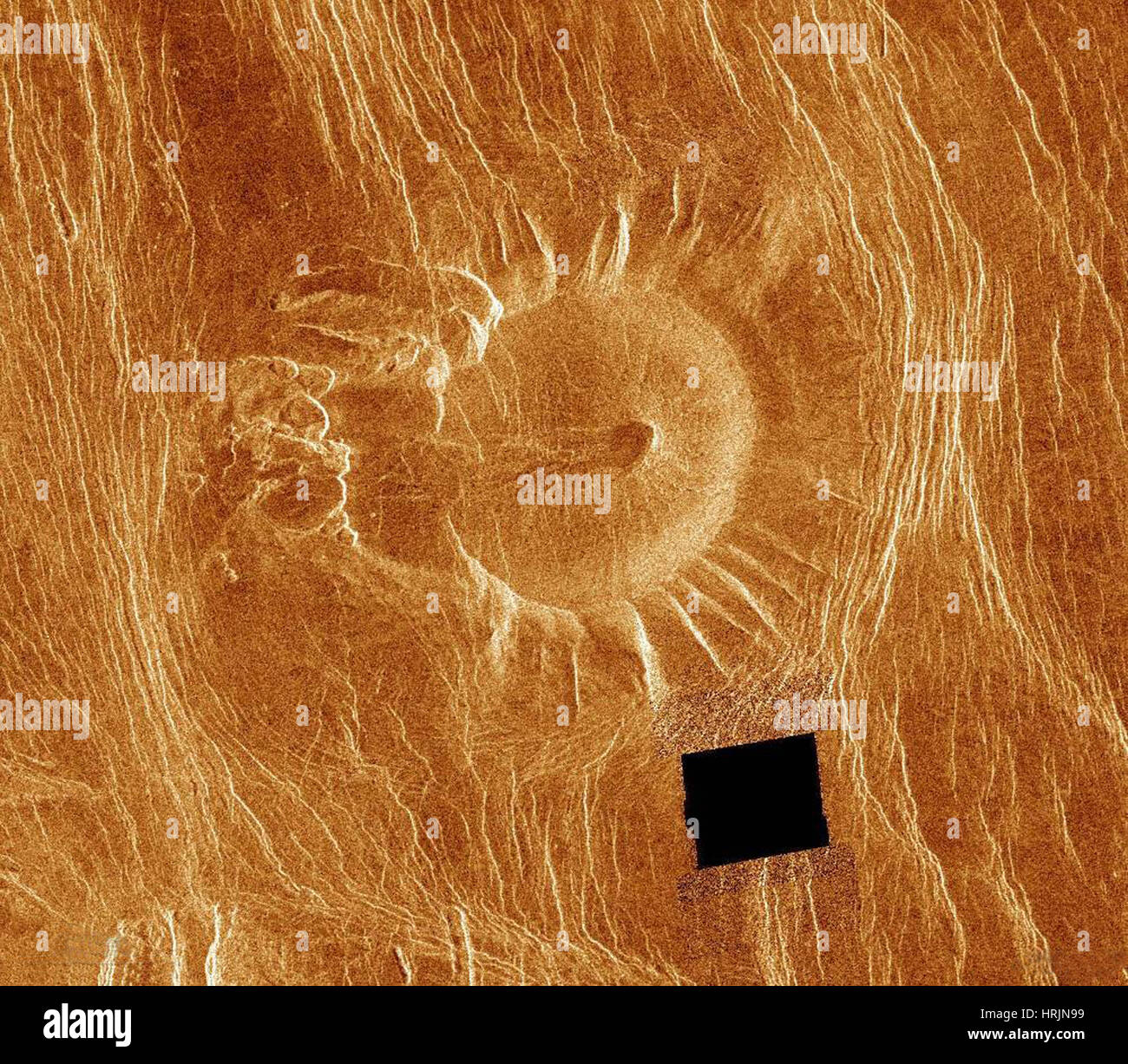 Venus, Eistla Regio, vulkanische Gebäude Stockfoto