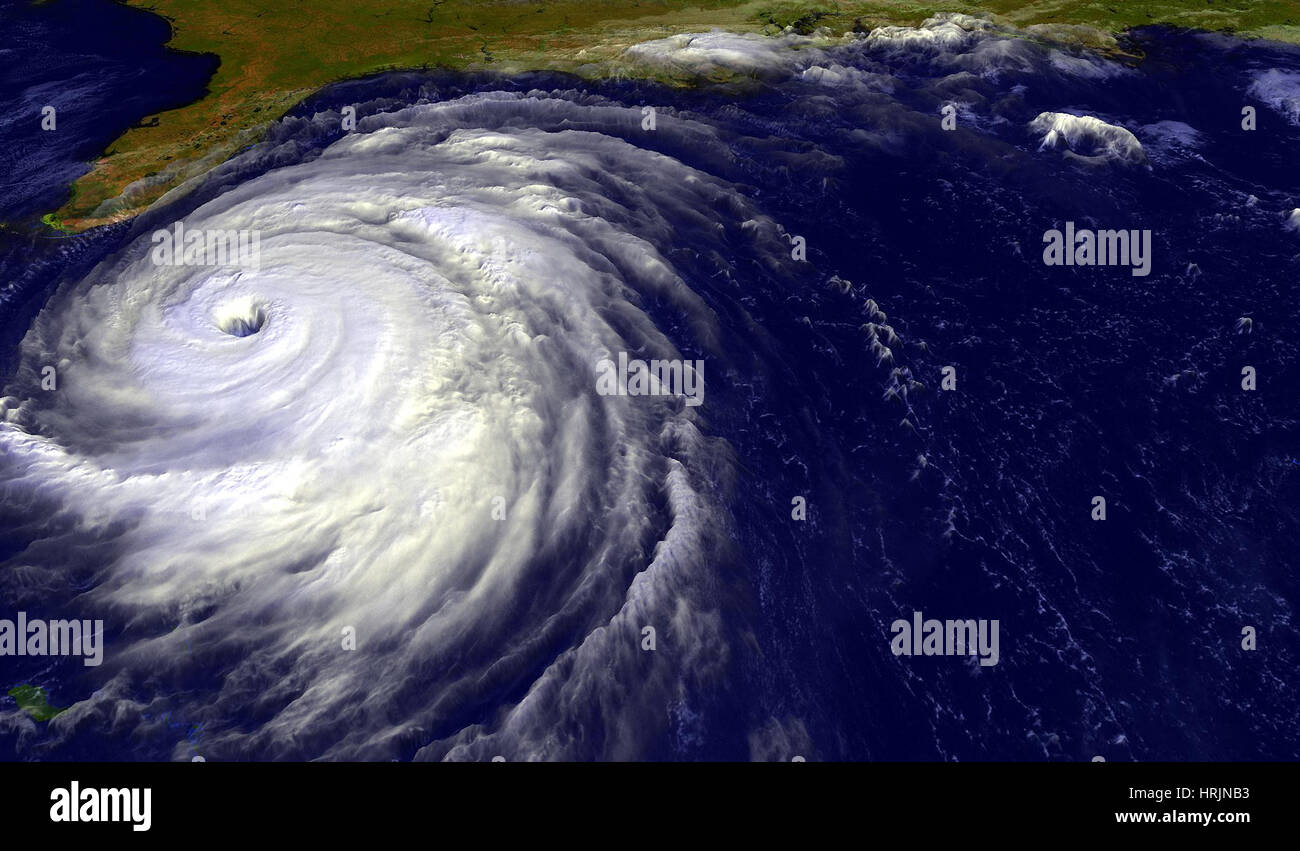 Hurrikan Floyd geht Bild, 1999 Stockfoto