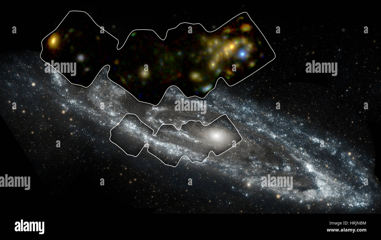 Andromeda-Galaxie, NuSTAR Bild Stockfoto