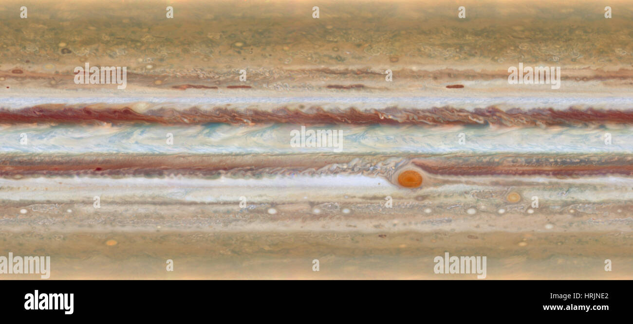Flache Karte von Jupiter Stockfotografie - Alamy