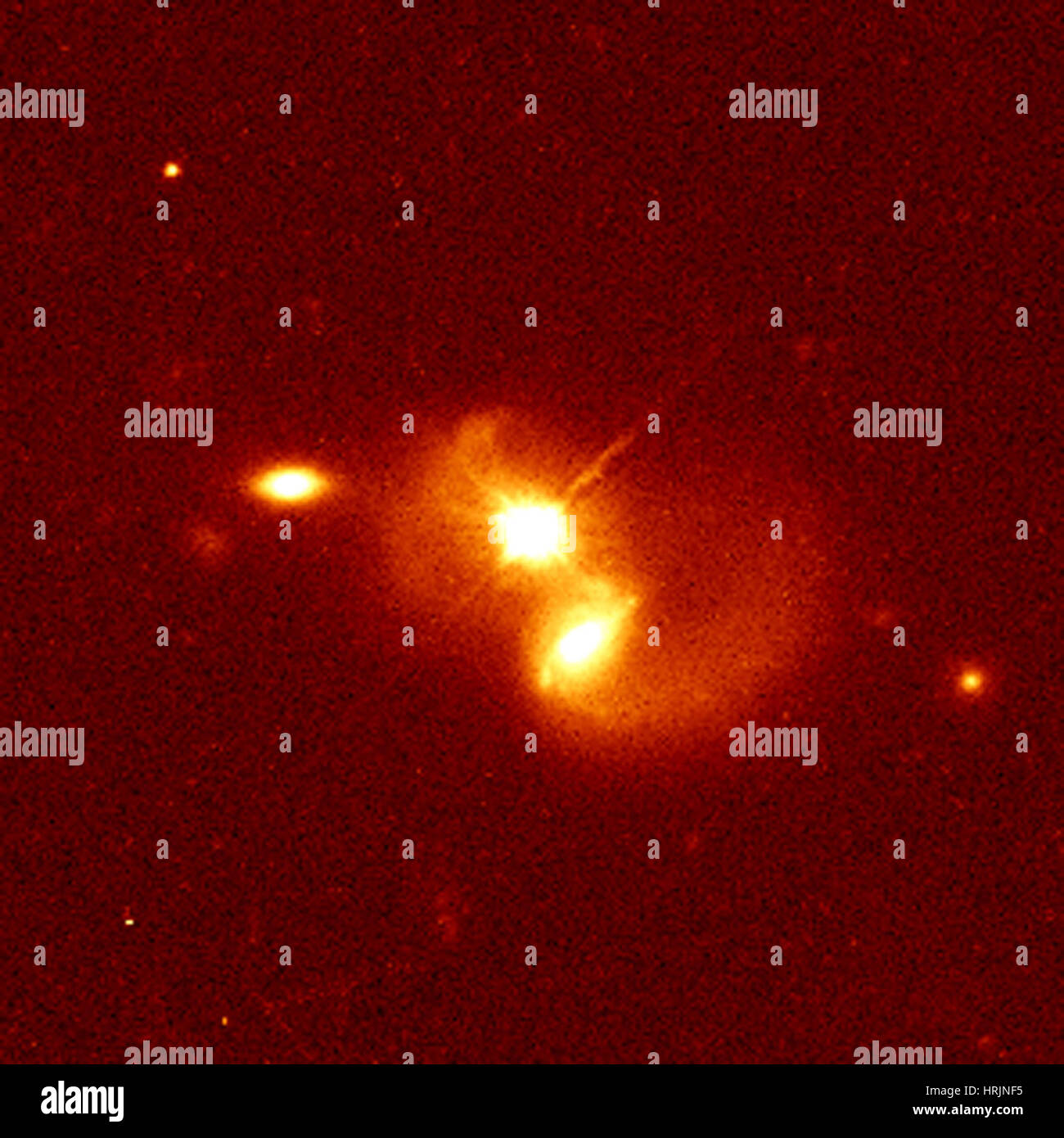 Quasar PG 1012 + 008, HST-Bild Stockfoto